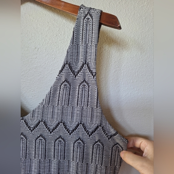 Lucky Brand Womens Black/Gray Tank Mini Dress Fit and Flare. Size L - Picture 3 of 7